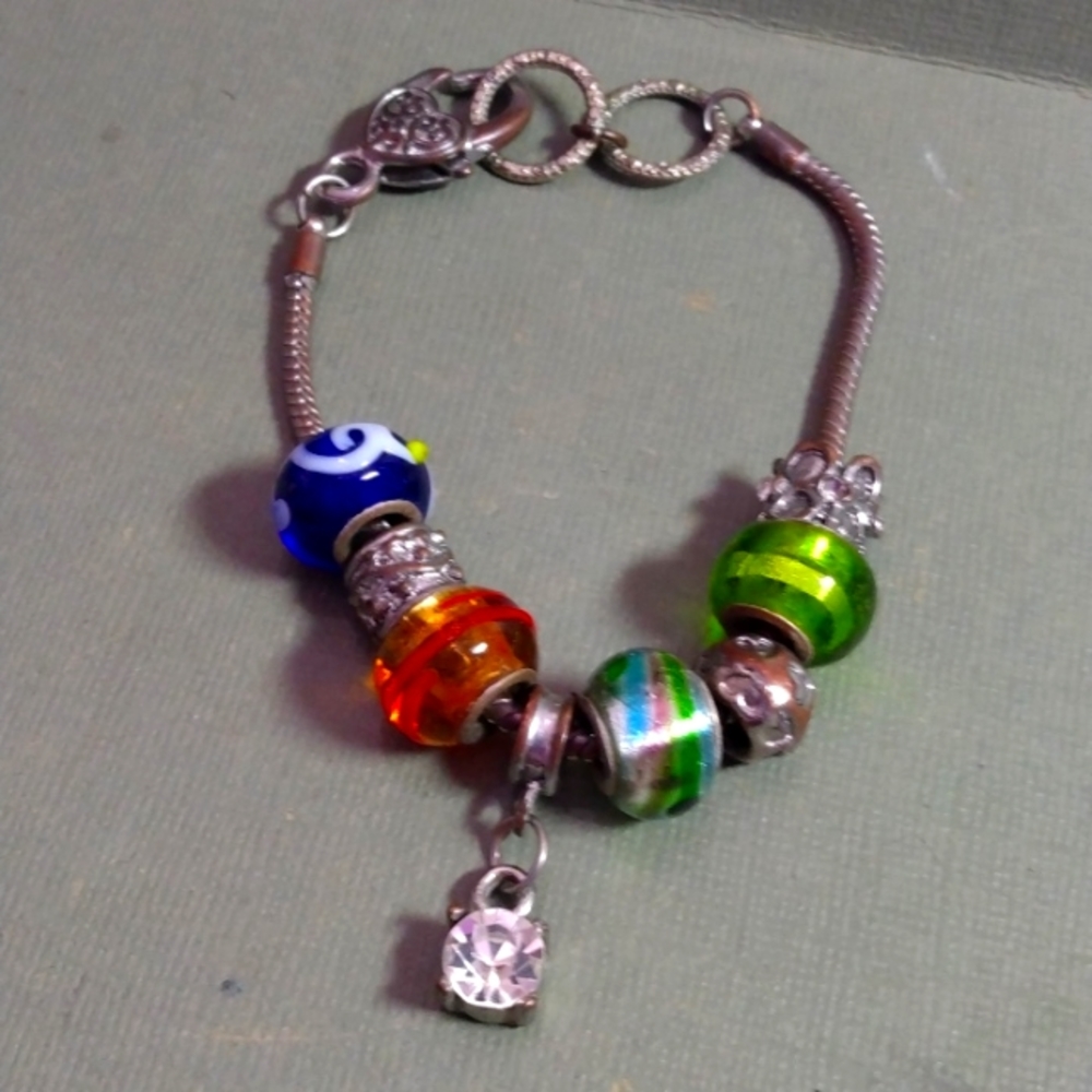 Bead charm bracelet